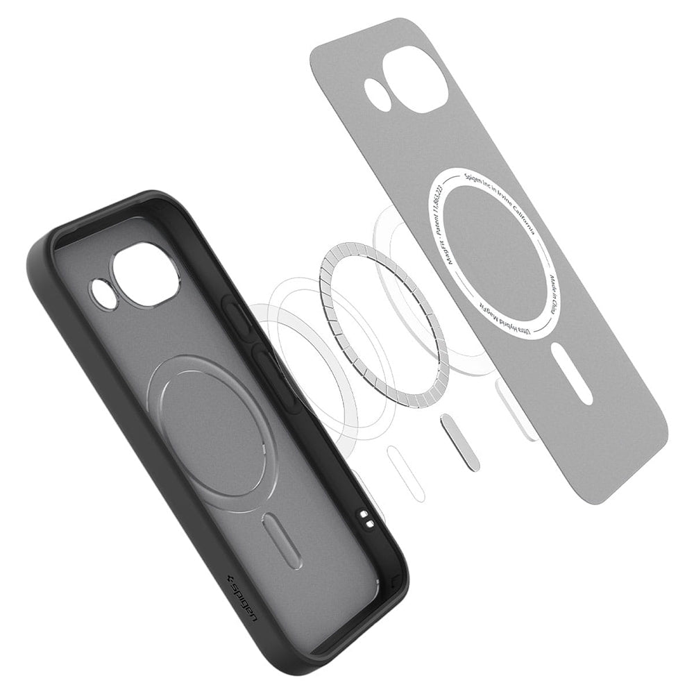 Puzdro MagSafe pre Google Pixel 10a, Spigen, Ultra Hybrid, Saténová čierna ACS11278
