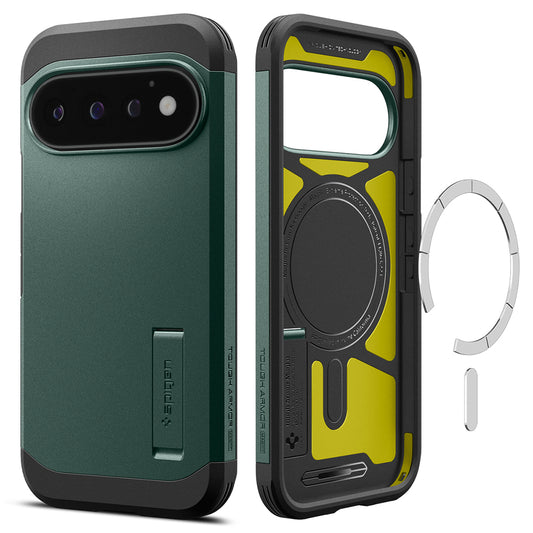MagSafe puzdro pre Google Pixel 11 Pro, Spigen, Tough Armor, zelené ACS11859