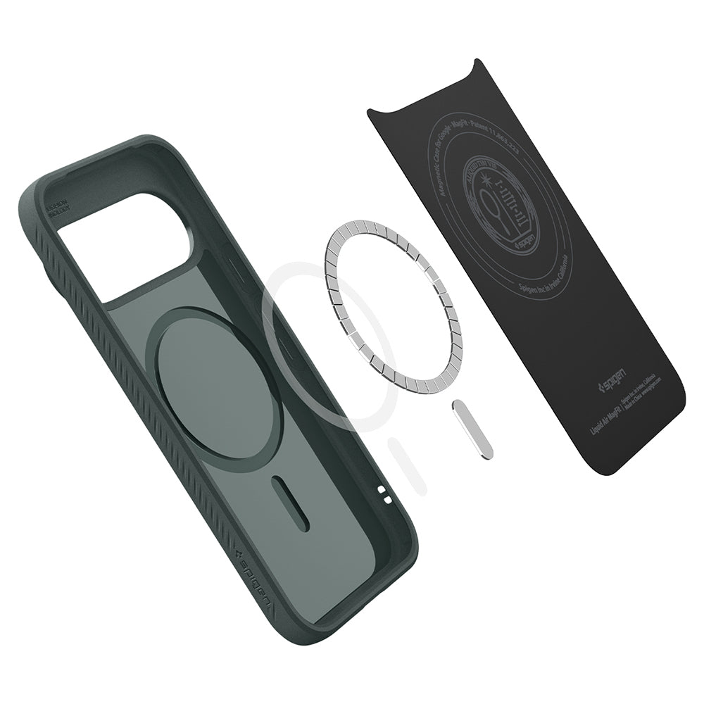 MagSafe puzdro pre Google Pixel 11 Pro XL, Spigen, Liquid Air, zelené ACS11863