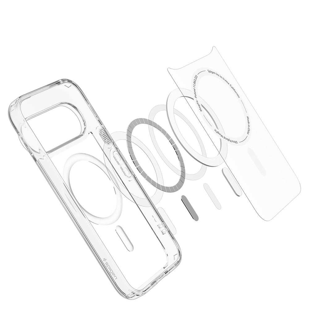 MagSafe puzdro pre Google Pixel 11 Pro XL, Spigen, Ultra Hybrid, Priehľadná biela ACS11451