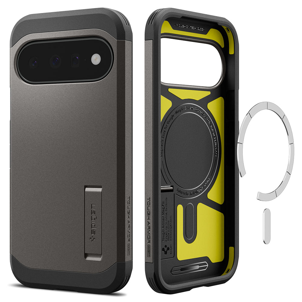 MagSafe puzdro pre Google Pixel 11, Spigen, Tough Armor, sivé ACS11855