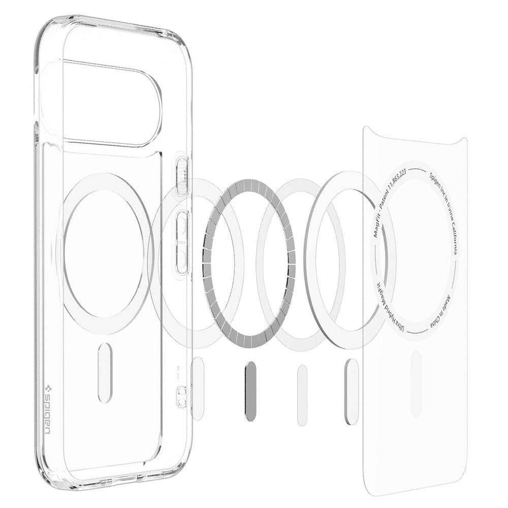 MagSafe puzdro pre Google Pixel 11, Spigen, Ultra Hybrid, Priehľadná biela ACS11441