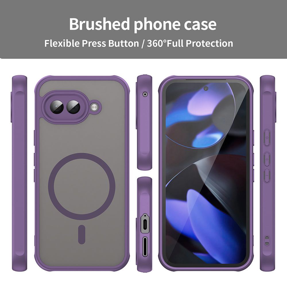 MagSafe Case for Google Pixel 9a, Techsuit, HaloFrost II, Purple