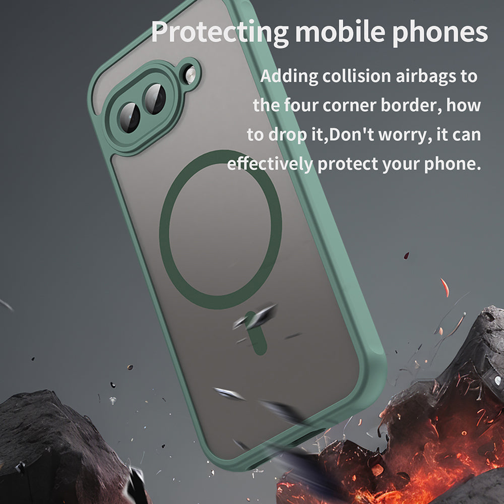 MagSafe puzdro pre Google Pixel 9a, Techsuit, HaloFrost II, Zelené