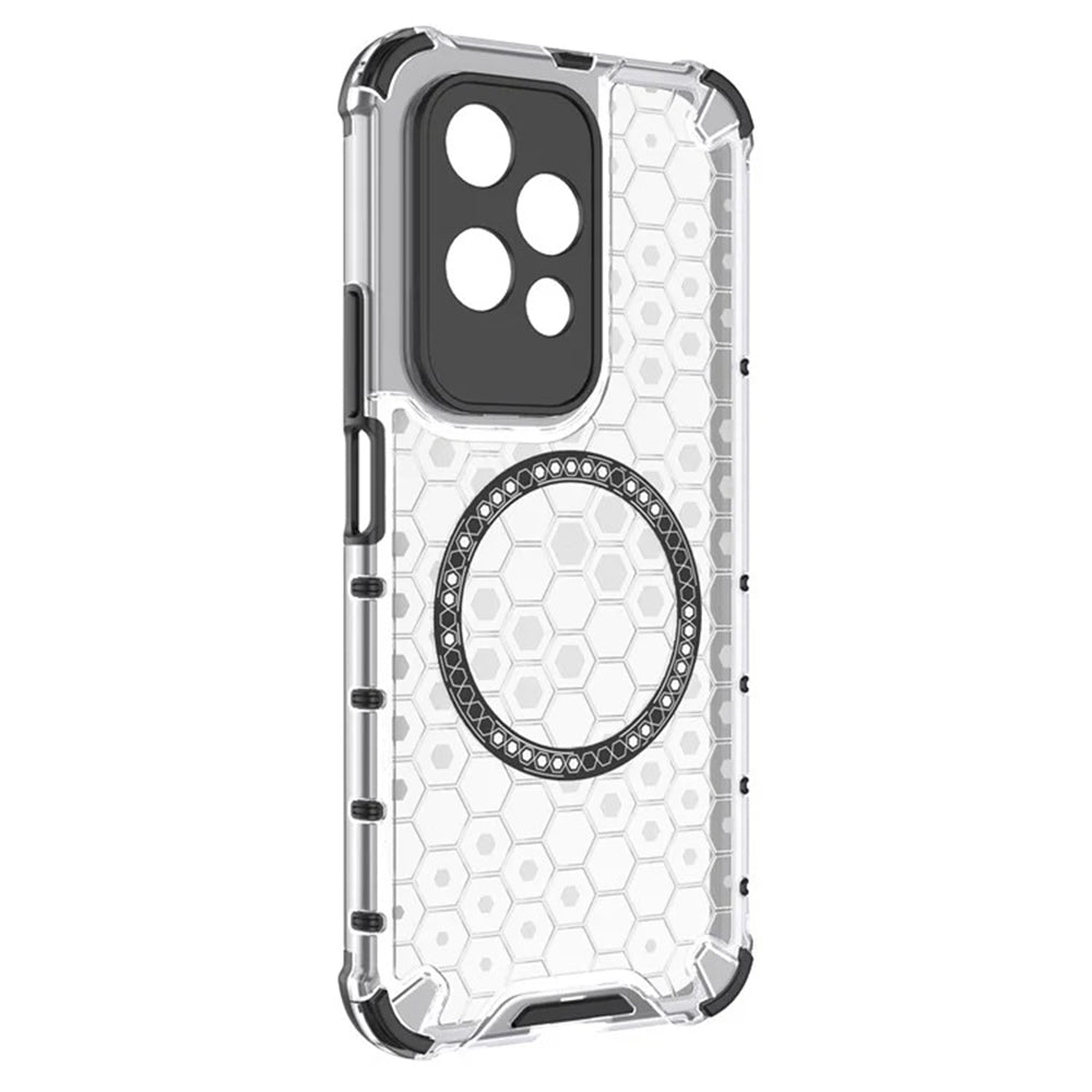 MagSafe Case for Honor 200 Lite, Techsuit, HoneyComb Shield, White