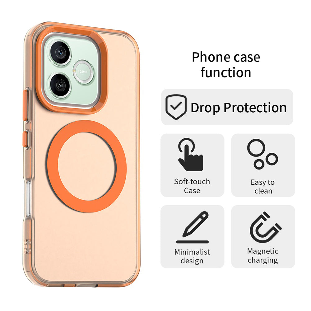 MagSafe puzdro pre Honor 600 Lite, Techsuit, CandyCase, Oranžové