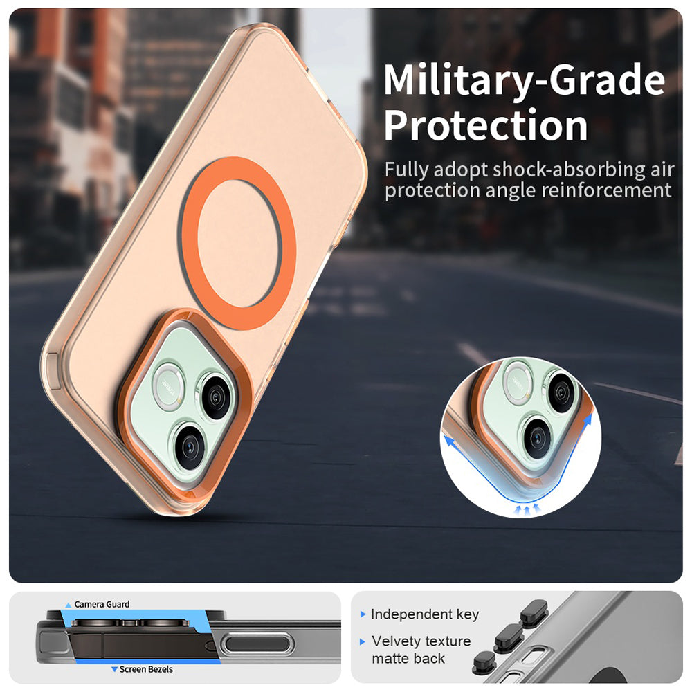MagSafe puzdro pre Honor 600 Lite, Techsuit, CandyCase, Oranžové