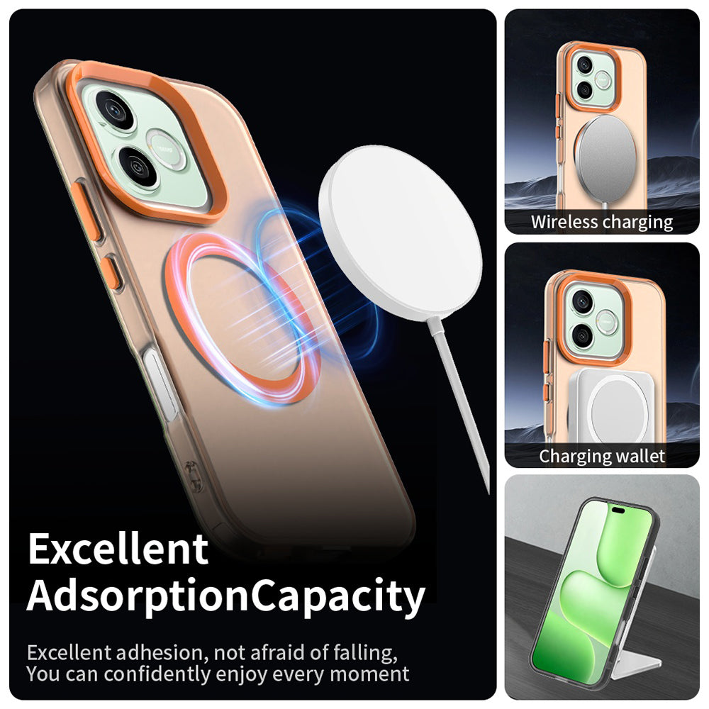 MagSafe puzdro pre Honor 600 Lite, Techsuit, CandyCase, Oranžové