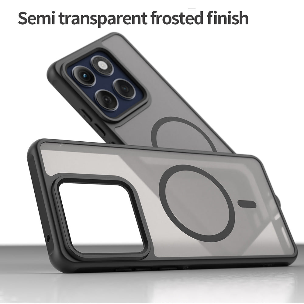 MagSafe puzdro pre Motorola Edge 60 Pro, Techsuit, HaloFrost II (veľký otvor na objektív), čierne