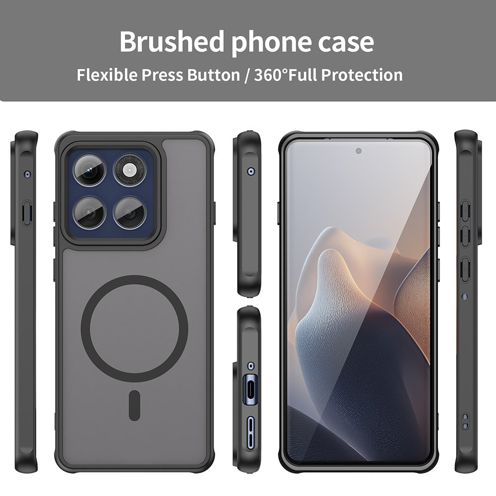 MagSafe puzdro pre Motorola Edge 60 Pro, Techsuit, HaloFrost II (veľký otvor na objektív), čierne