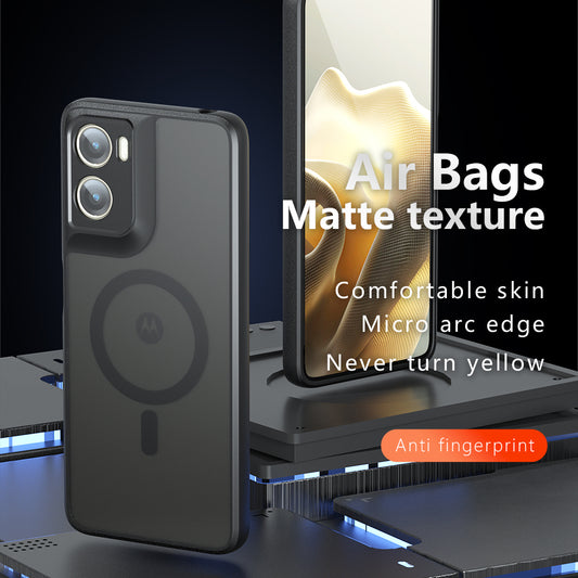 Puzdro MagSafe pre Motorola Moto G06, Techsuit, PureFrost, Saténová čierna