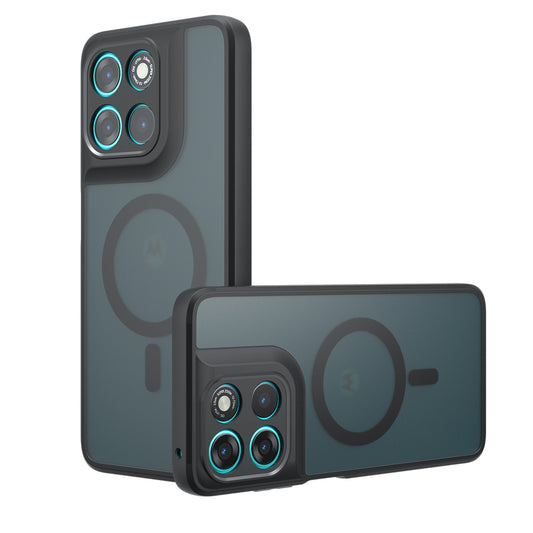 Puzdro MagSafe pre Motorola Moto G77 / G67, Techsuit, PureFrost, Saténová Čierna