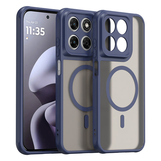 MagSafe puzdro pre Motorola Moto G87 / G77 / G67, Techsuit, HaloFrost II, Tmavomodrá