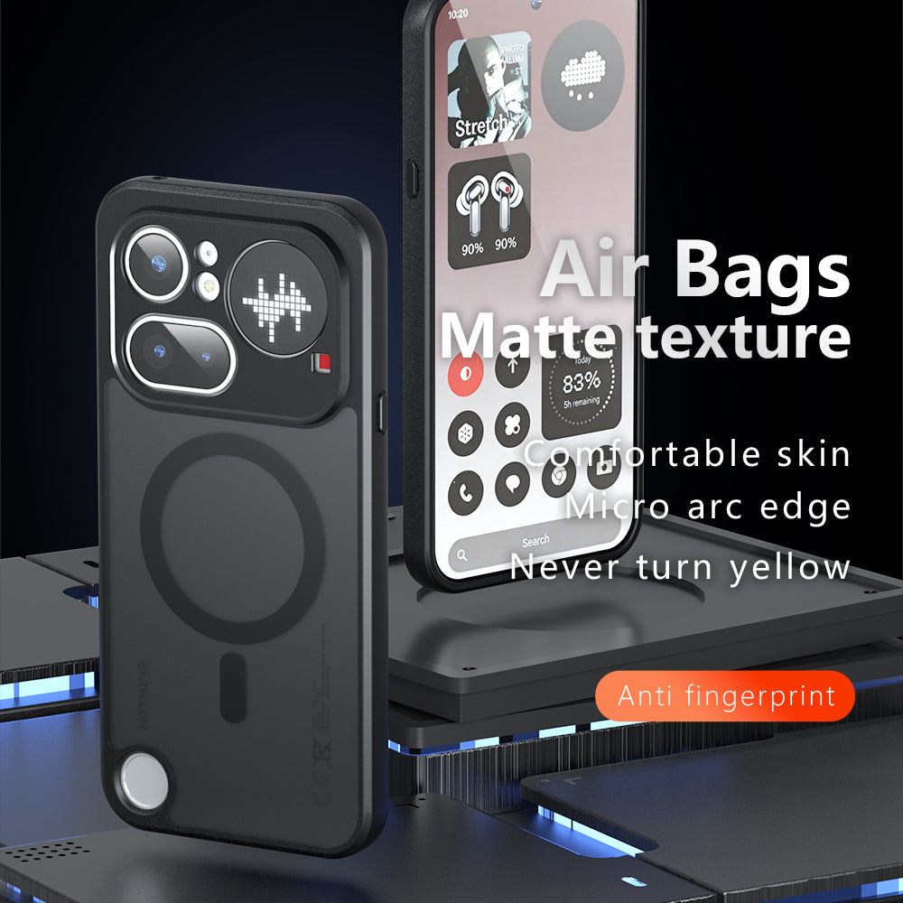MagSafe puzdro pre Nothing Phone (4b), Techsuit, PureFrost, Čierna saténová