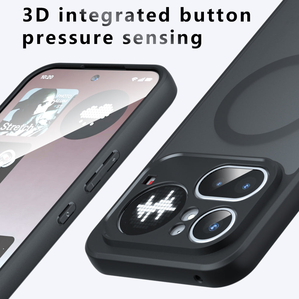 MagSafe puzdro pre Nothing Phone (4b), Techsuit, PureFrost, Čierna saténová