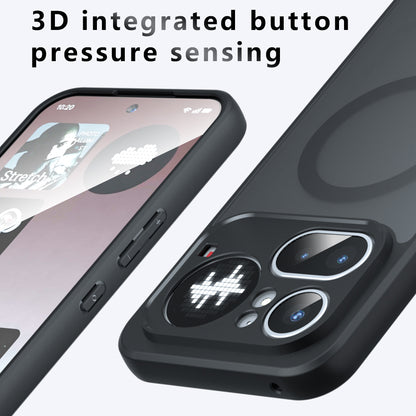MagSafe puzdro pre Nothing Phone (4b), Techsuit, PureFrost, Čierna saténová