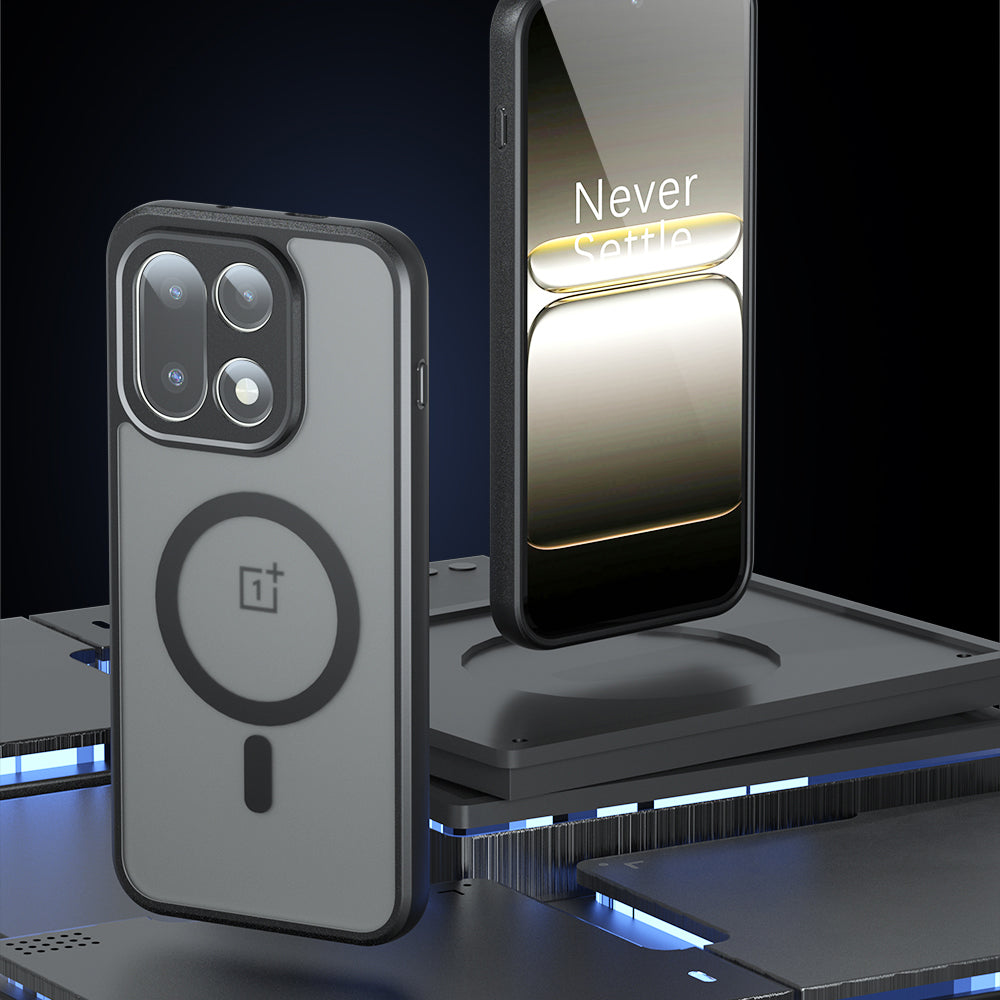 Puzdro MagSafe pre OnePlus 15, Techsuit, PureFrost, Saténová Čierna