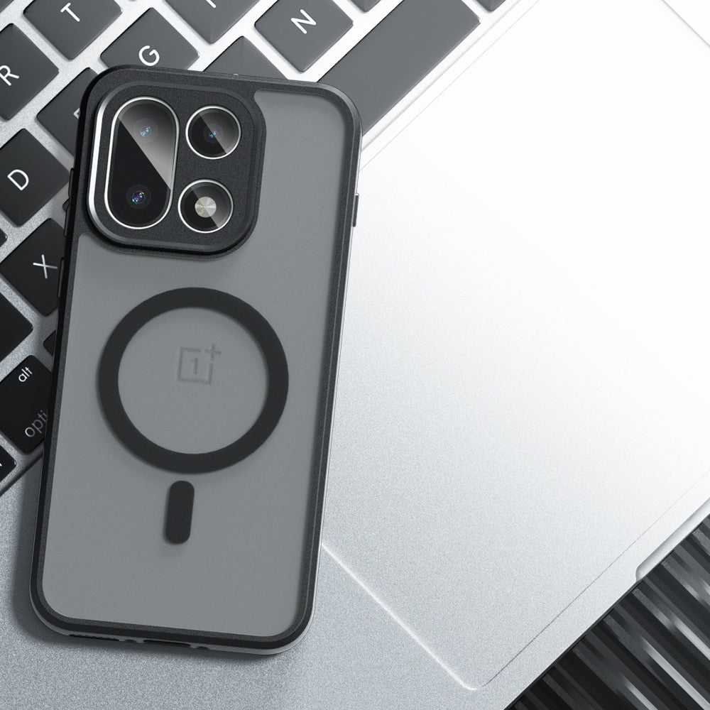 Puzdro MagSafe pre OnePlus 15, Techsuit, PureFrost, Saténová Čierna
