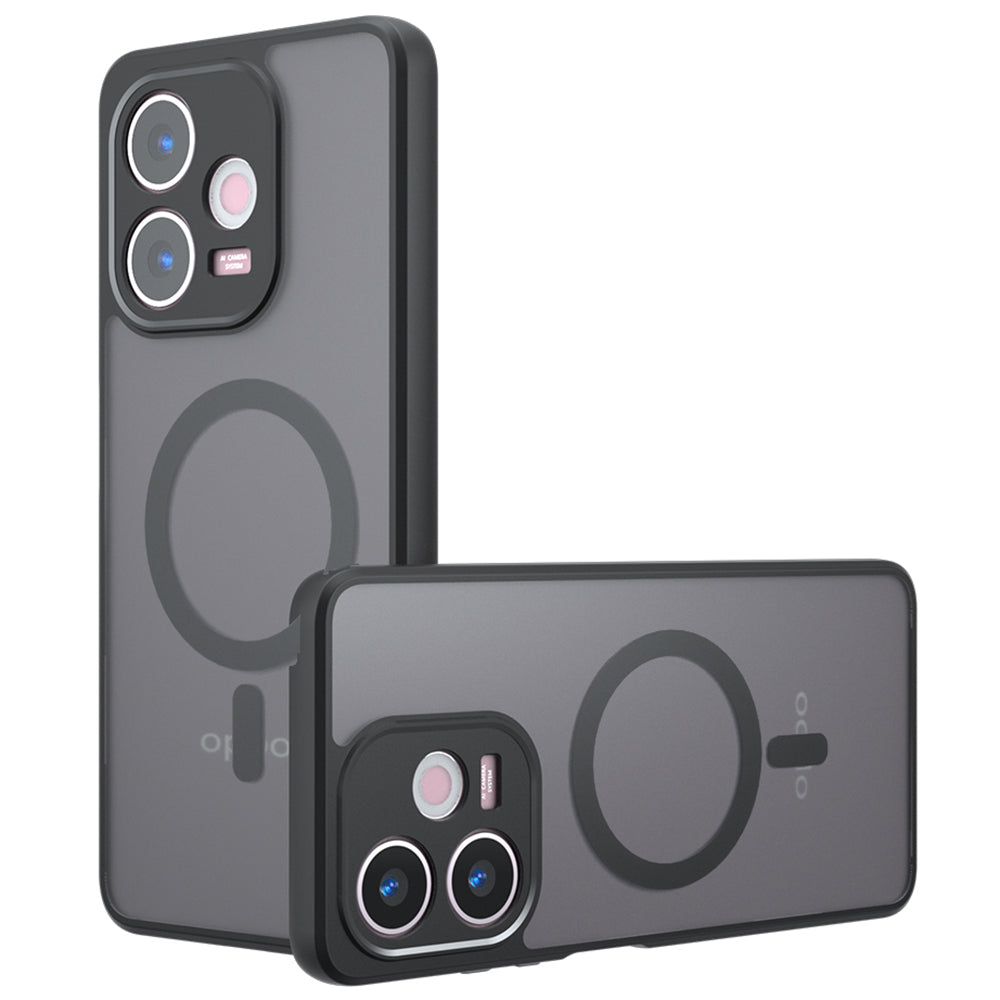 MagSafe púzdro pre Oppo A5 Pro 4G / A5 Pro, Techsuit, PureFrost, Čierna saténová