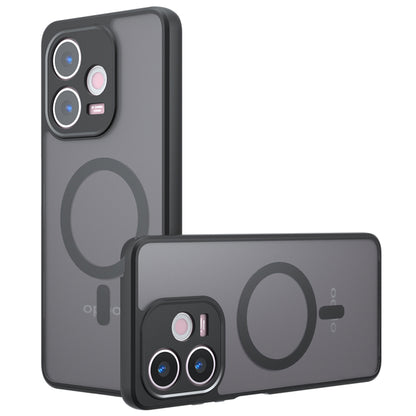 MagSafe púzdro pre Oppo A5 Pro 4G / A5 Pro, Techsuit, PureFrost, Čierna saténová