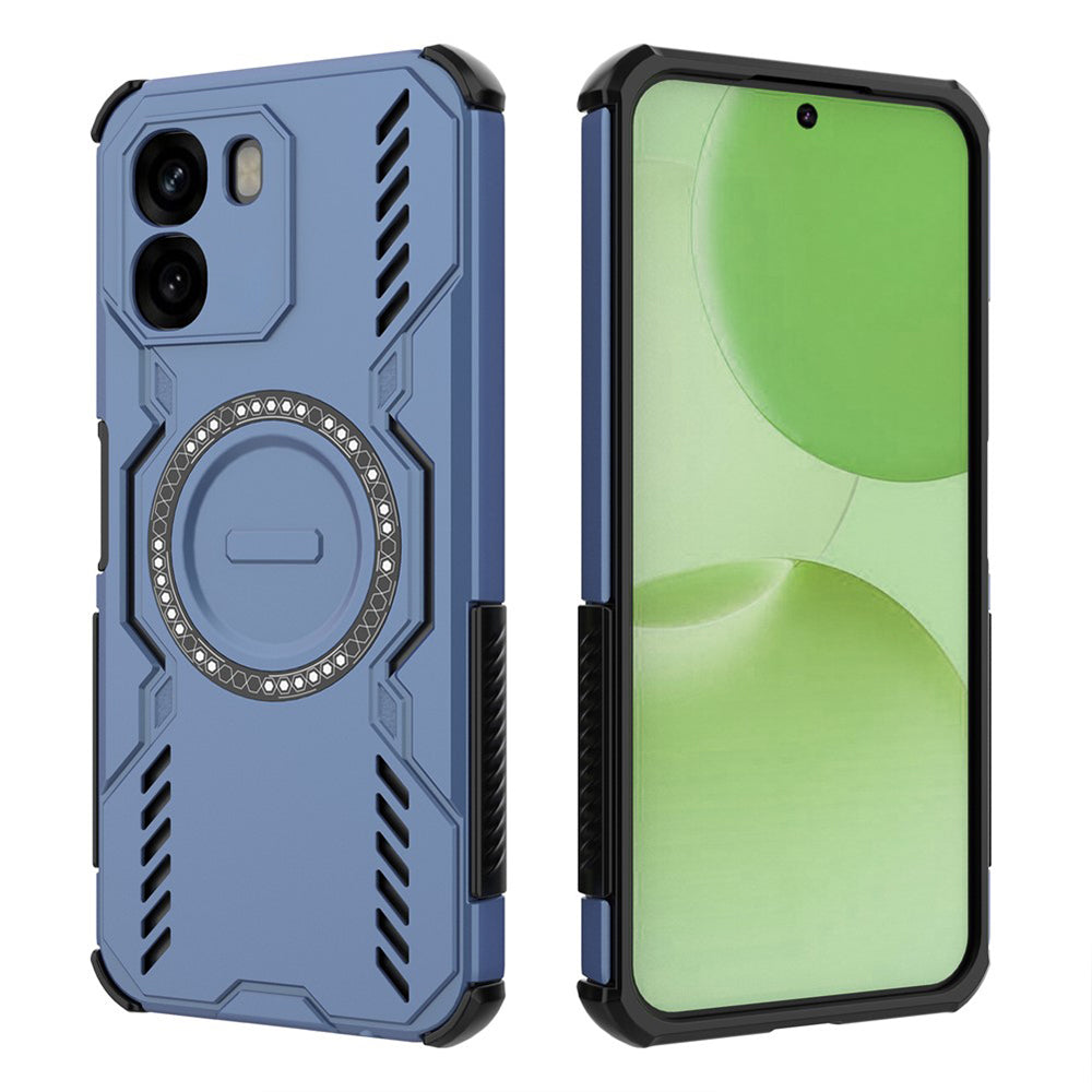 Puzdro MagSafe pre Oppo A6 4G, Techsuit, ArmorMag, Modrá