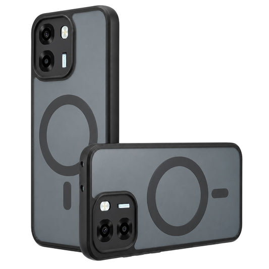 MagSafe puzdro pre Oppo A6 4G, Techsuit, PureFrost, Čierna Matná