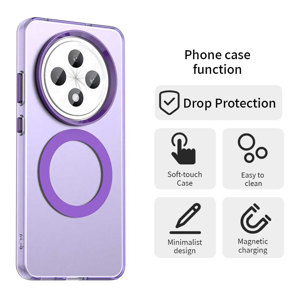 MagSafe puzdro pre Oppo Reno12 FS 5G / Reno12 FS 4G / Reno12 F 4G / Reno12 F, Techsuit, CandyCase, fialové