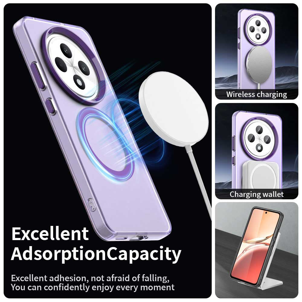 MagSafe puzdro pre Oppo Reno12 FS 5G / Reno12 FS 4G / Reno12 F 4G / Reno12 F, Techsuit, CandyCase, fialové