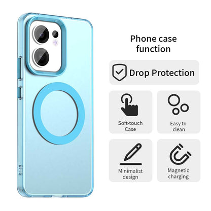 MagSafe puzdro pre Oppo Reno13 FS 5G / Reno13 F 4G / Reno13 F, Techsuit, CandyCase, modré