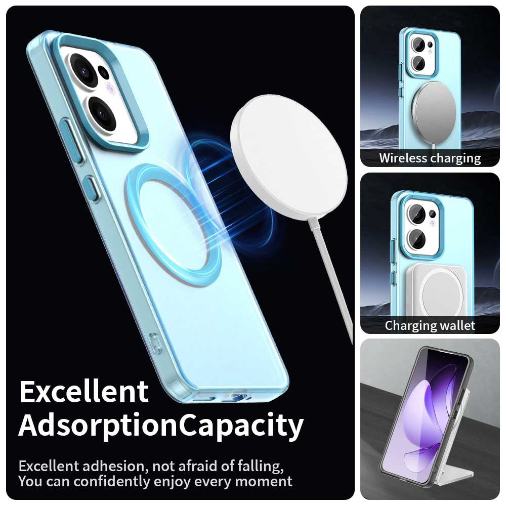 MagSafe puzdro pre Oppo Reno13 FS 5G / Reno13 F 4G / Reno13 F, Techsuit, CandyCase, modré