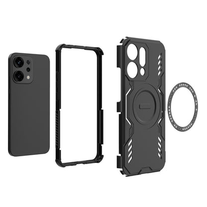 MagSafe puzdro pre Oppo Reno14, Techsuit, ArmorMag, čierne