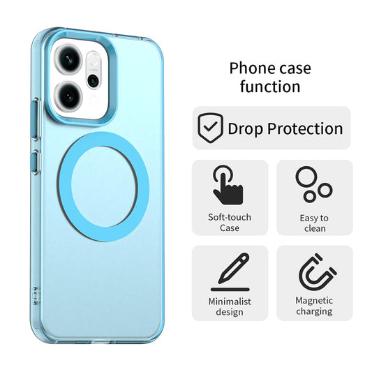 MagSafe puzdro pre Oppo Reno16 F / Reno16 FS, Techsuit, CandyCase, modré