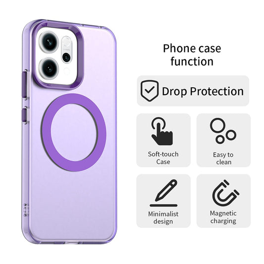 MagSafe puzdro pre Oppo Reno16 F / Reno16 FS, Techsuit, CandyCase, Fialová