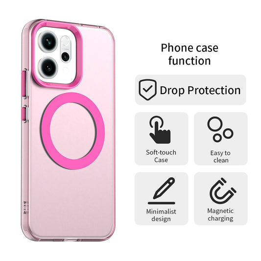 MagSafe puzdro pre Oppo Reno16 F / Reno16 FS, Techsuit, CandyCase, Ružové