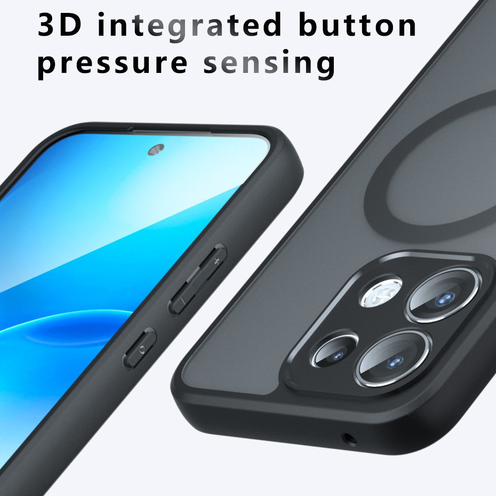 MagSafe puzdro pre Oppo Reno16 F / Reno16 FS, Techsuit, PureFrost, Čierna saténová