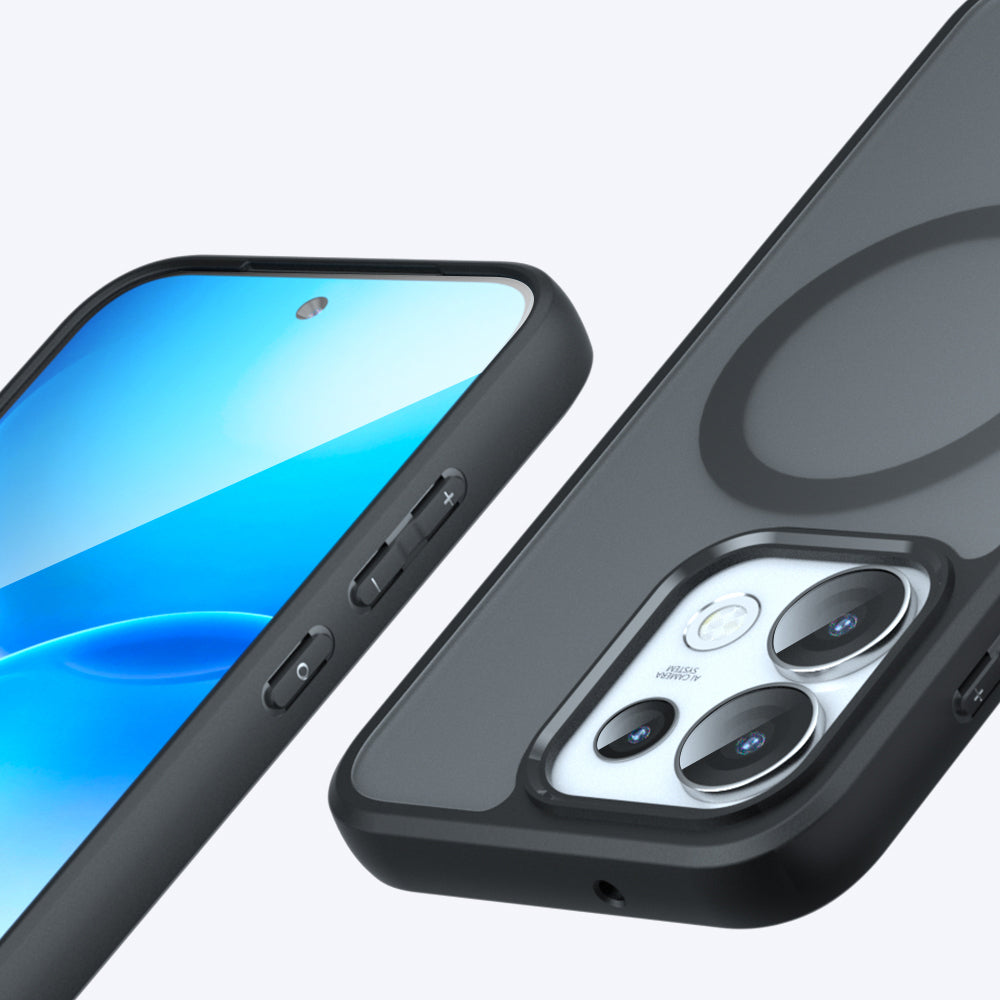 MagSafe púzdro pre Oppo Reno16 Pro, Techsuit, PureFrost, Čierna saténová