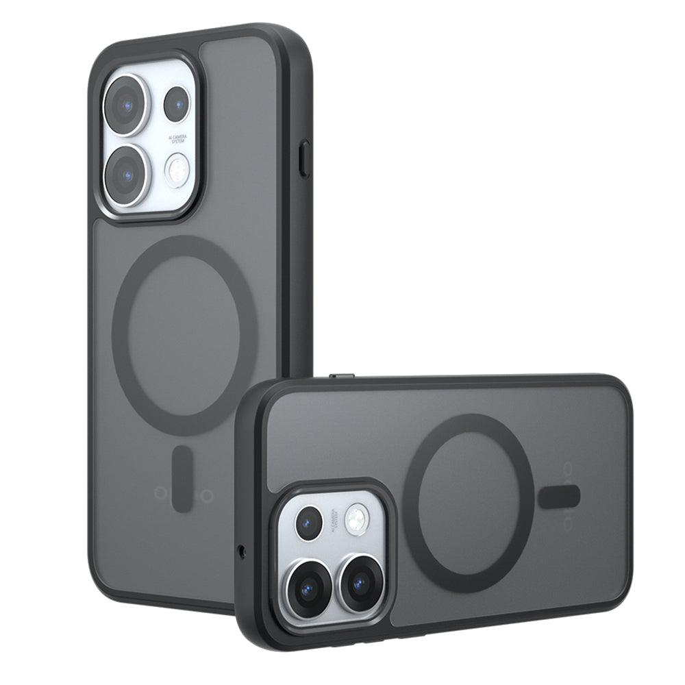 MagSafe púzdro pre Oppo Reno16, Techsuit, PureFrost, Čierna saténová