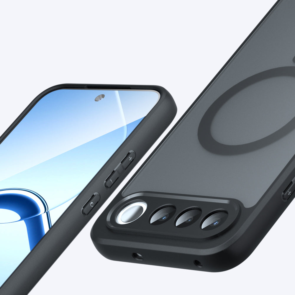 MagSafe puzdro pre Realme 16, Techsuit, PureFrost, Čierna saténová