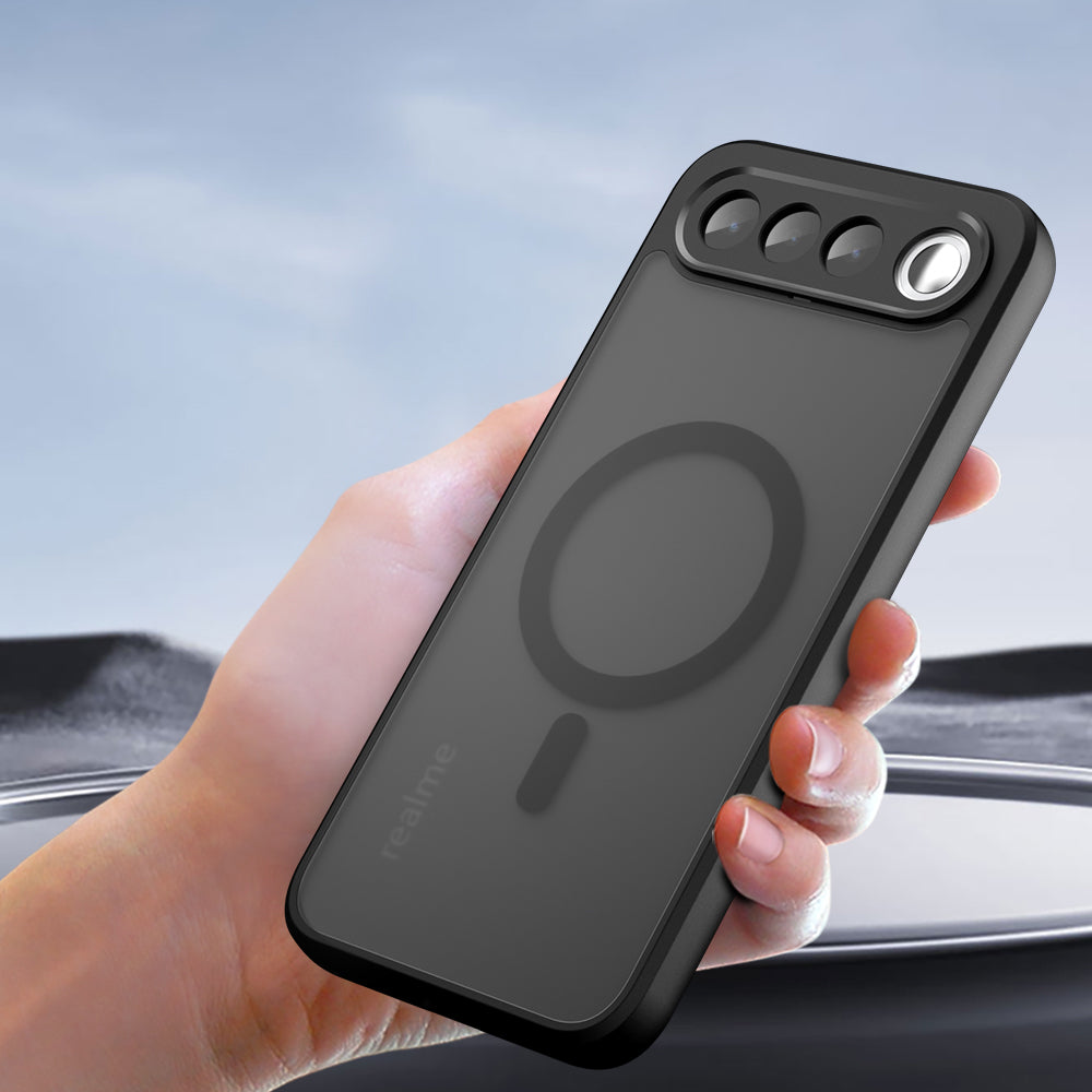 MagSafe puzdro pre Realme 16, Techsuit, PureFrost, Čierna saténová
