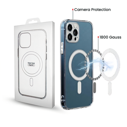 MagSafe puzdro pre Samsung Galaxy A57 5G, OEM, 1800 Gauss, priehľadné