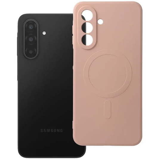 MagSafe puzdro pre Samsung Galaxy A18 / A17 4G / A17 5G, OEM, Silikón Mag, Ružové