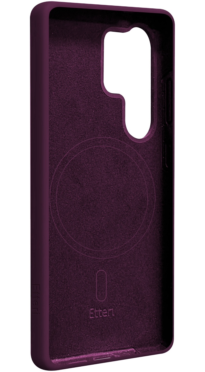MagSafe puzdro pre Samsung Galaxy S26 Ultra S948, Etteri, Silicone Mag, Bordová