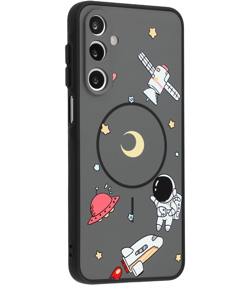 MagSafe puzdro pre Samsung Galaxy S26 Ultra S948, OEM, Kreslený astronaut, sivá