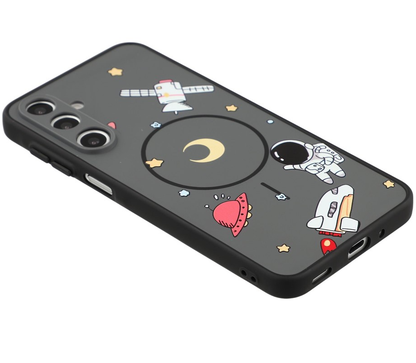 MagSafe puzdro pre Samsung Galaxy S26 Ultra S948, OEM, Kreslený astronaut, sivá