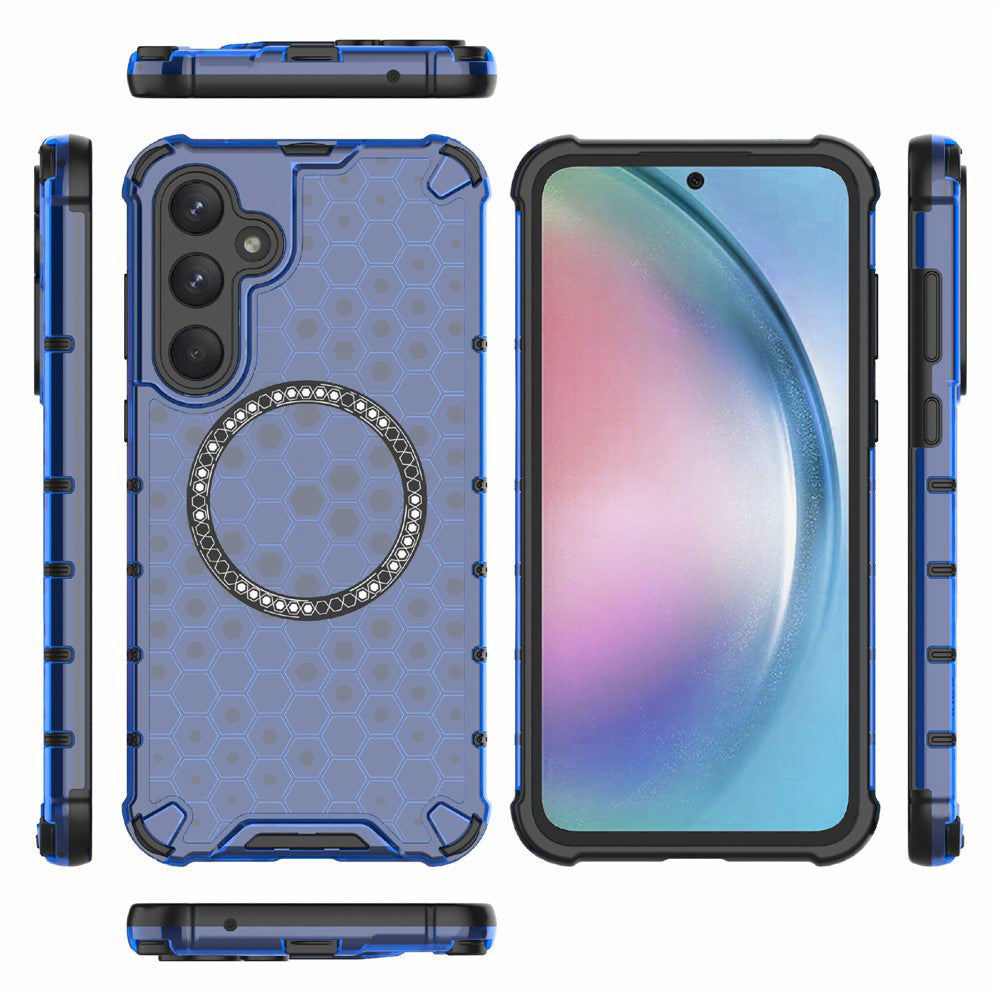 MagSafe puzdro pre Samsung Galaxy A26 A266, Techsuit, HoneyComb Shield, Modré