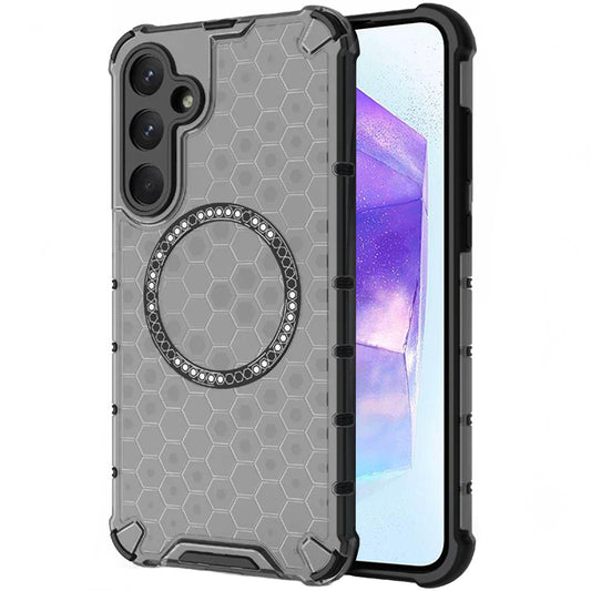 MagSafe puzdro pre Samsung Galaxy A55 5G A556, Techsuit, HoneyComb Shield, čierne