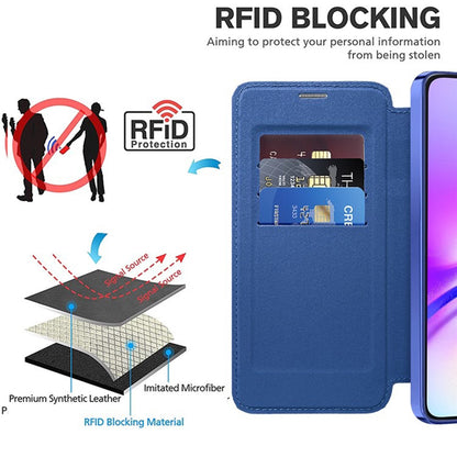 MagSafe Case for Samsung Galaxy A05 A055, Techsuit, SmartMag Book, Blue