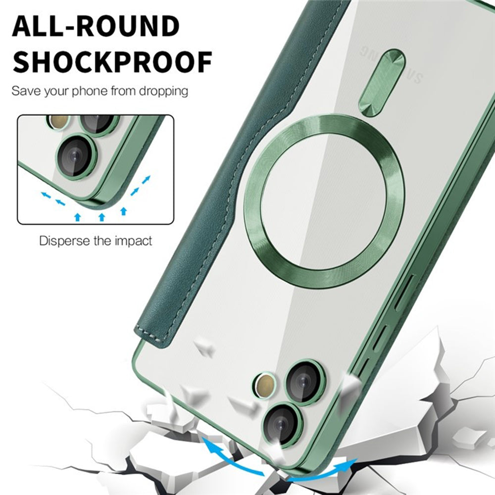 MagSafe puzdro pre Samsung Galaxy A05 A055, Techsuit, SmartMag Book, Zelené