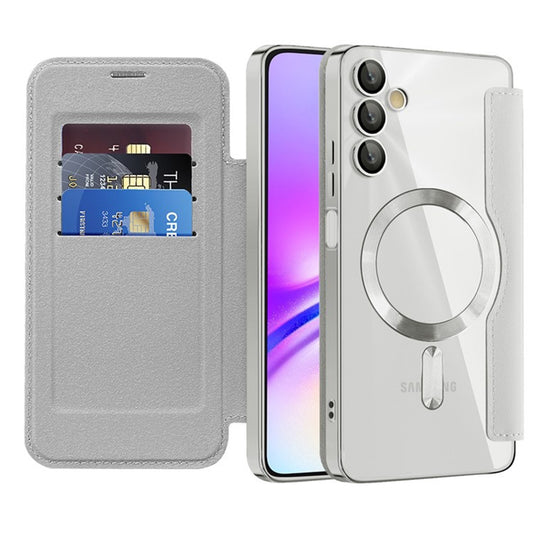 MagSafe puzdro pre Samsung Galaxy A05s A057, Techsuit, SmartMag Book, Sivá