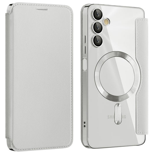 MagSafe puzdro pre Samsung Galaxy A05s A057, Techsuit, SmartMag Book, Sivá